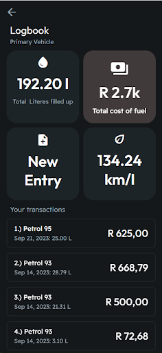 FuelX: Fuel finder SA Screen 3