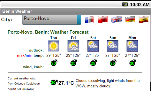 Météo Bénin Screen 3