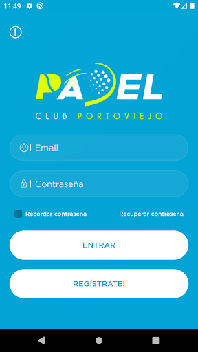 Android application Padel Club Portoviejo screenshort