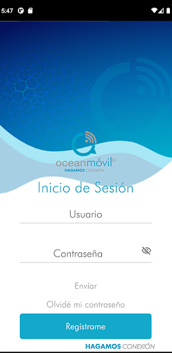 Android application Distribuidores Ocean Móvil screenshort