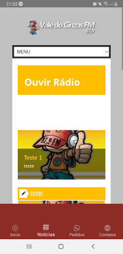 Vale do Cinzas FM Screen 3