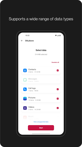 Screenshot of Clone Phone - OnePlus app