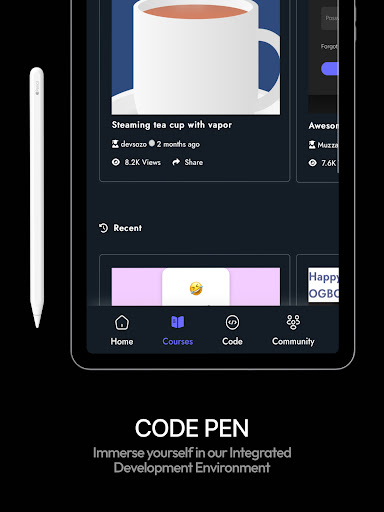 aptLearn CodePen IDE Screenshot 4 - AppWisp.com