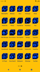 3D Flat Blue Icon Pack