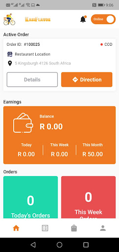 Android application KasiFlavor For Delivery Man screenshort