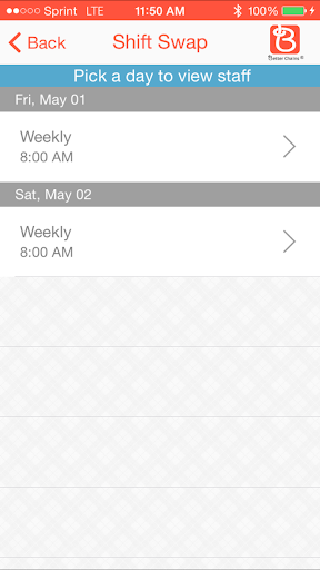 Android application Better Chains Scheduling screenshort