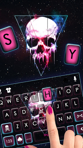 Dripping Skull Keyboard Backgr Screen 2