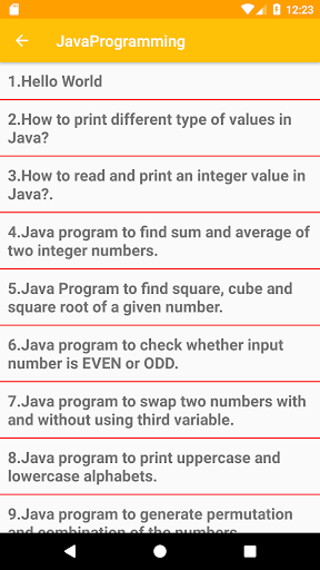 Java Programming Examples Screen 3