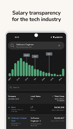 Android application Levels.fyi -  Salaries & More screenshort