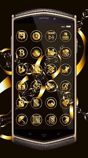 Schermata del pacchetto di icone d'oro di lusso