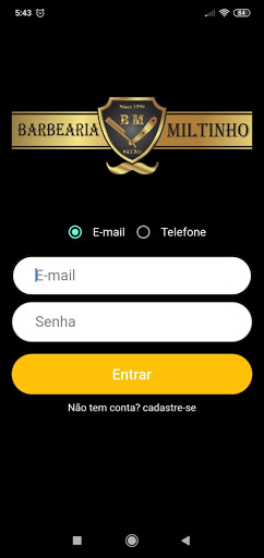 Android application Barbearia Miltinho screenshort