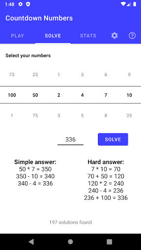 Countdown Numbers Screen 3