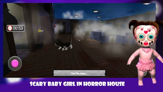 BABY GIRL IN PINK HOUSE MOD