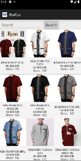 Android application Risrus Fashion screenshort