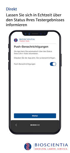Bioscientia Travel Pass screenshot 2