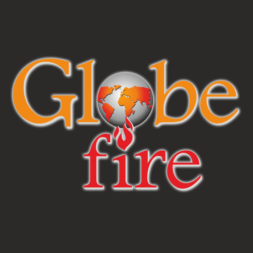 Globe-fire logo