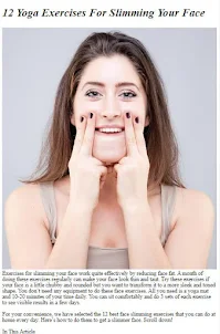Face Slimming Exercises Tips