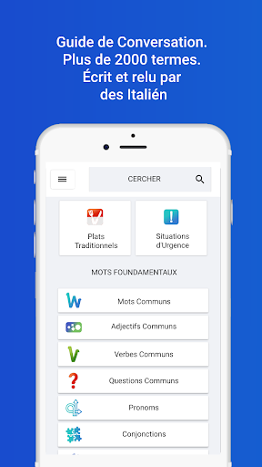 Android application Carnet de Phrases - Italién screenshort