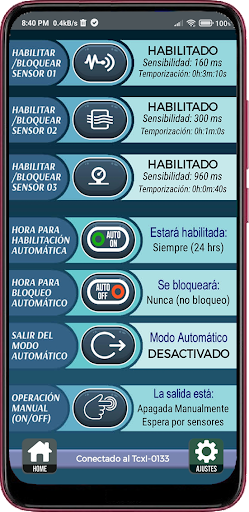 Controlador Domótico TCXI Screen 2