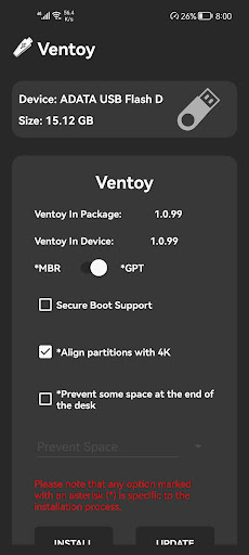 Ventoy (Unofficial) Screen 2