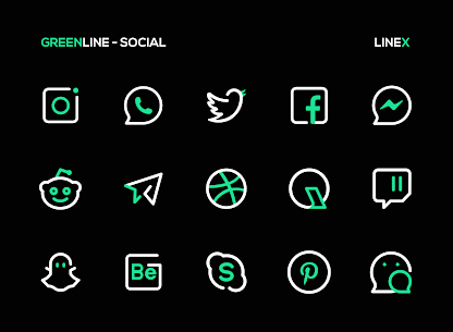 GreenLine Icon Pack : LineX (MOD APK, Paid/Patched) v3.9 4