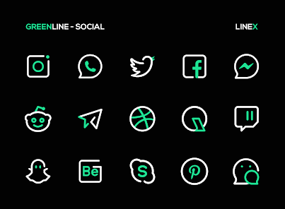 GreenLine Icon Pack : LineX v4.4 [Patched]