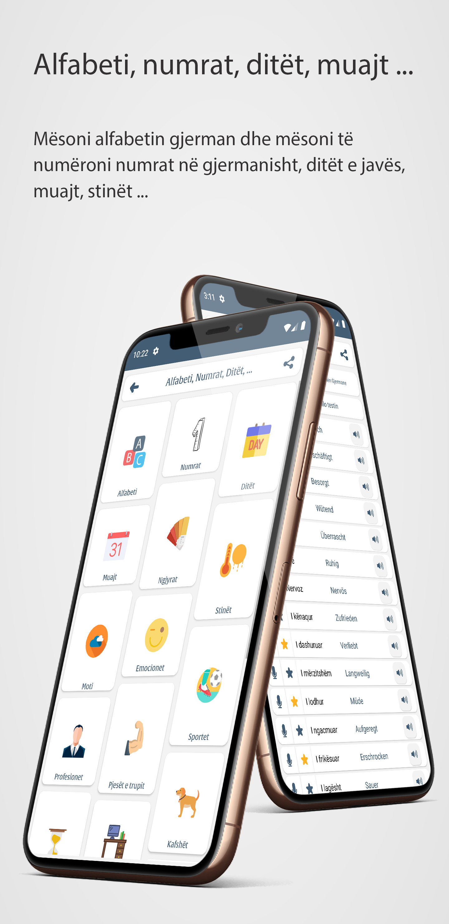 Android application Mëso Gjermanisht screenshort