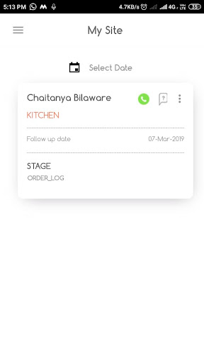 Sleek Sales App Screen 3
