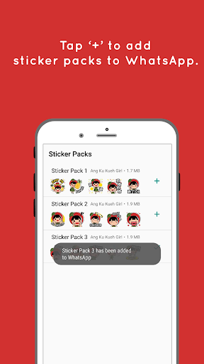 Ang Ku Kueh Girl WA Stickers Screen 2