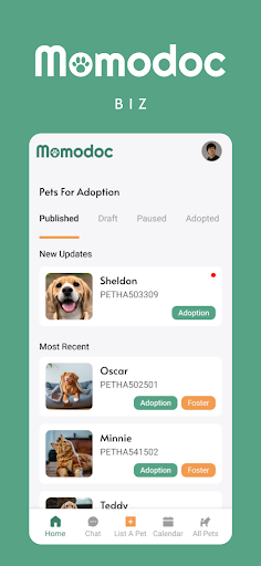 Android application Momodoc Biz screenshort