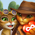 Cover Image of डाउनलोड Indy Cat 2: Match 3 free game - jigsaw, puzzles  APK