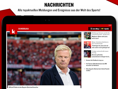kicker Fußball News Screenshot