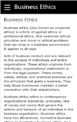 Business Ethics