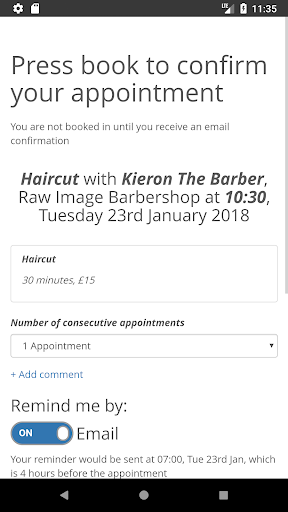 Raw Image Barbershop Screen 3