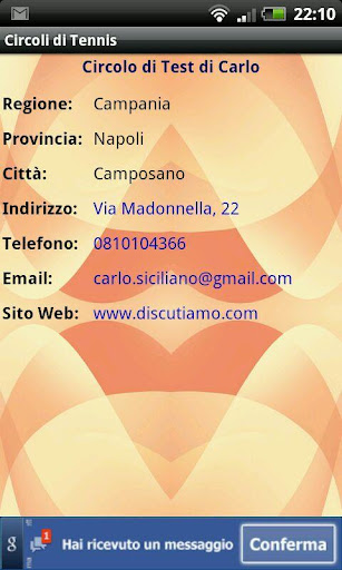 Circoli di Tennis Screen 3