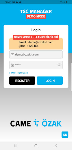 Android application TSC Manager screenshort