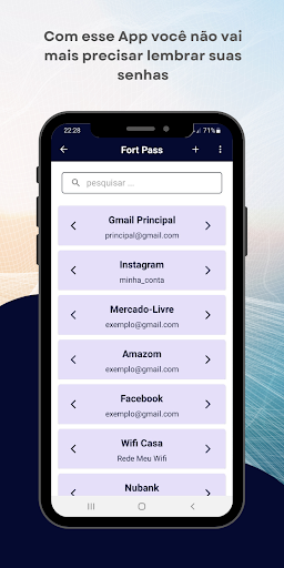 Android application Fort Pass screenshort