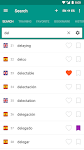 screenshot of English-spanish dictionary
