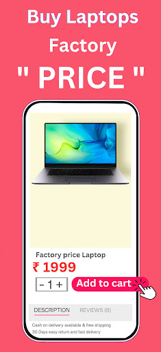Laptop computer shopping app