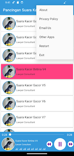 Android application Pancingan Suara Kacer Gacor screenshort