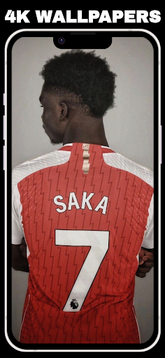 Android application Bukayo Saka wallpaper screenshort