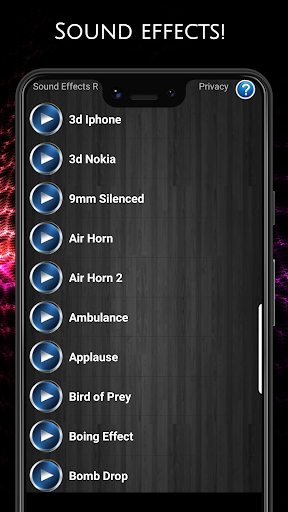 Android application Sound Effects Ringtones screenshort