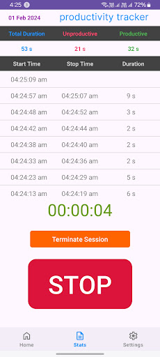 Productivity Tracker Screen 3