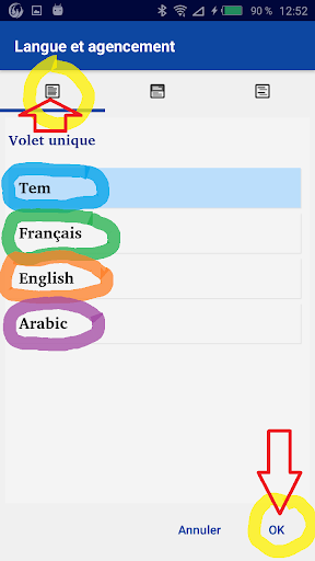 Tem Kotokoli franç Engl Arabe Screen 3