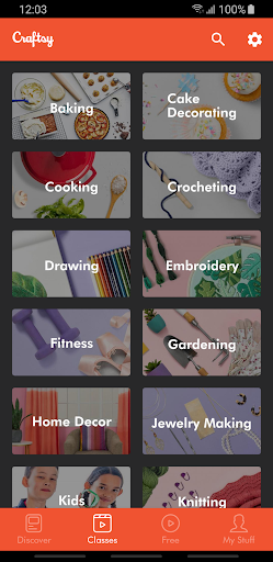 Screenshot of Craftsy