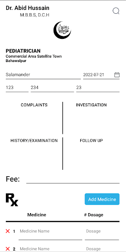 Patient Prescription