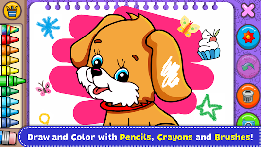 색상 배우기 - 동물 - 어린이를위한 게임