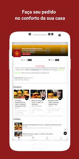 Android application Alves Petiscaria e Hamburguer screenshort