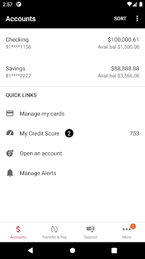 Park Bank Mobile Banking Screen 3