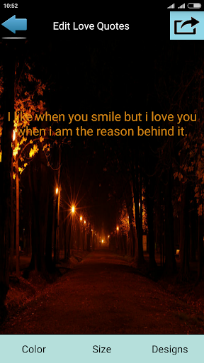 Android application Love Quotes screenshort